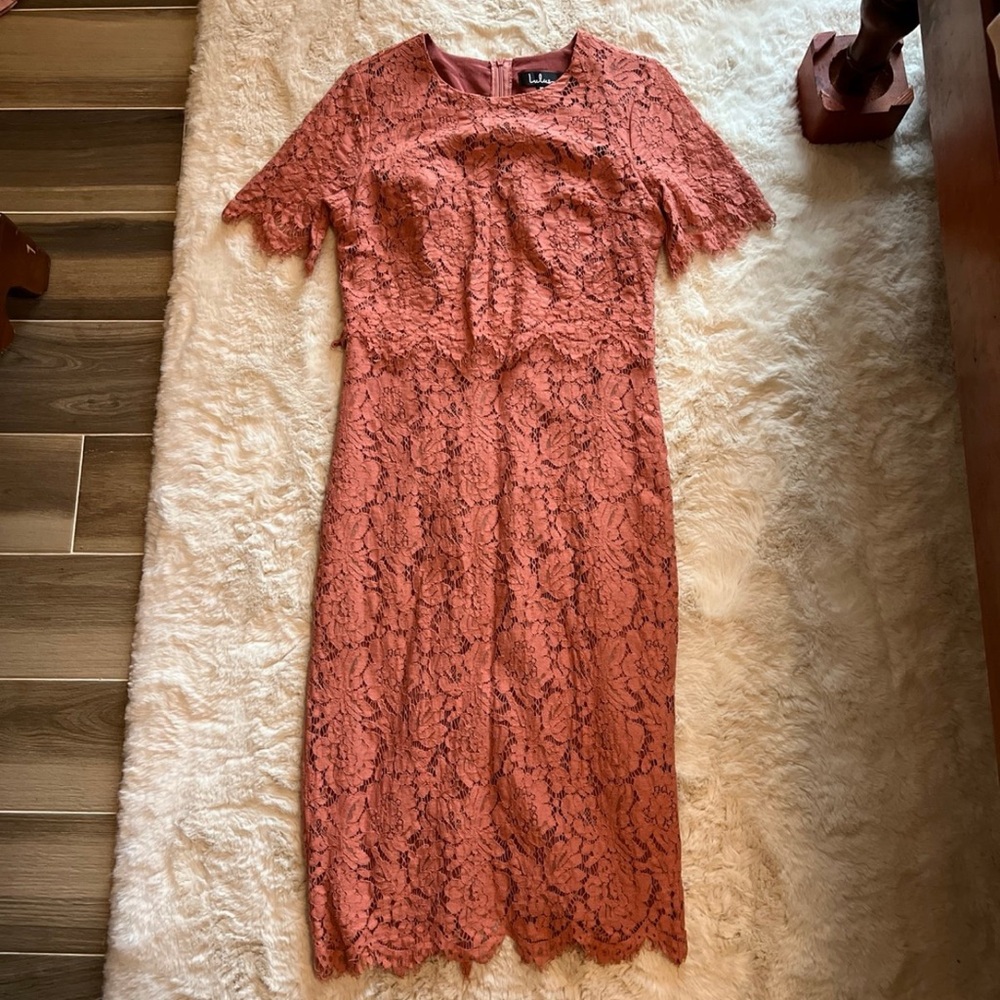Lulus Midi Lace T Shirt Dress